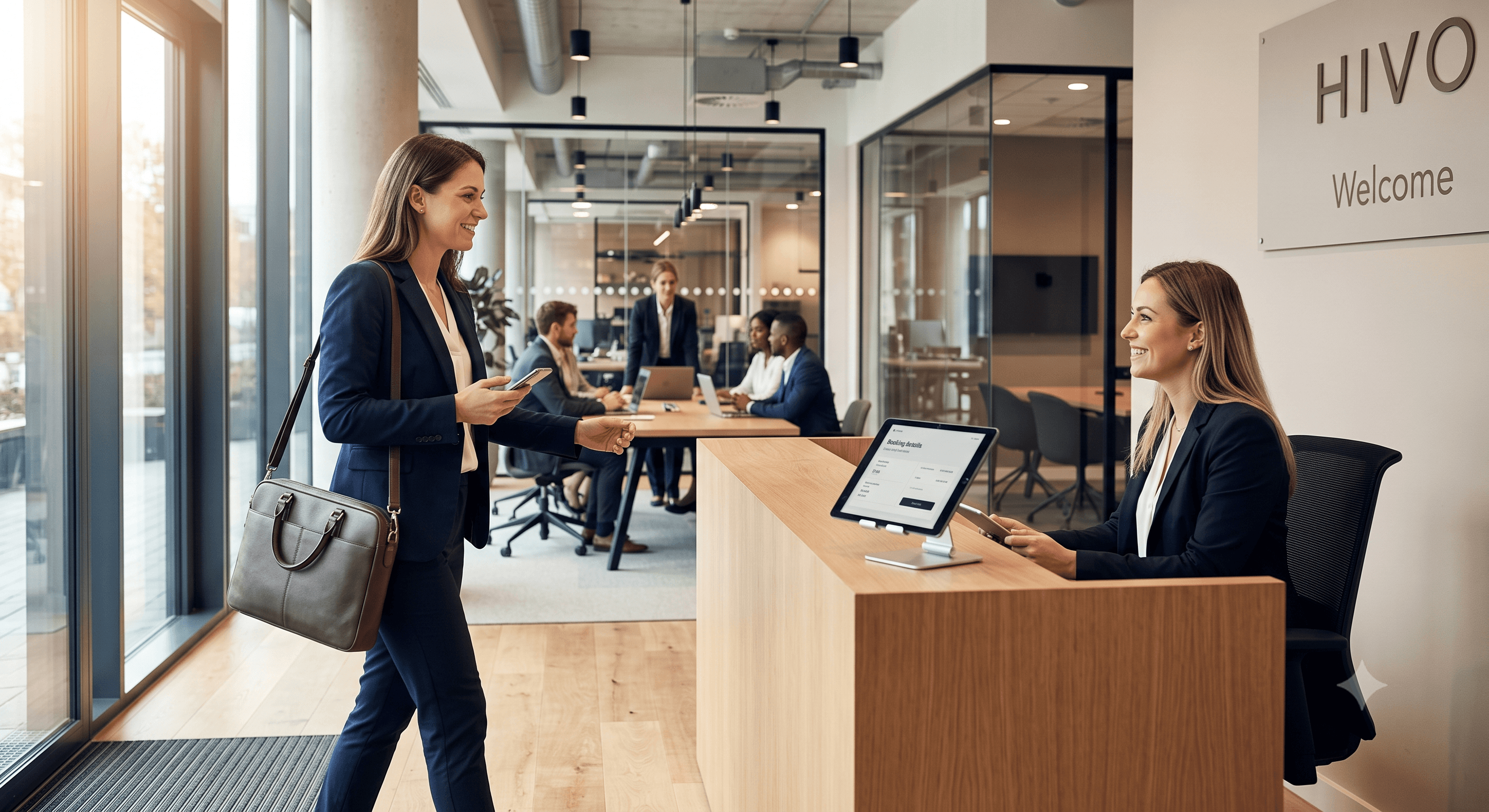 Professionals in a premium workspace